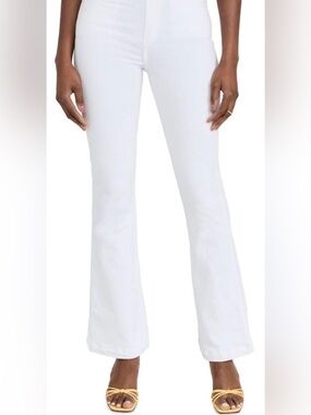 Le Jean by Charlie Gay White  Flare Jeans with Stretch sz 27